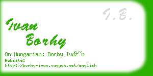 ivan borhy business card